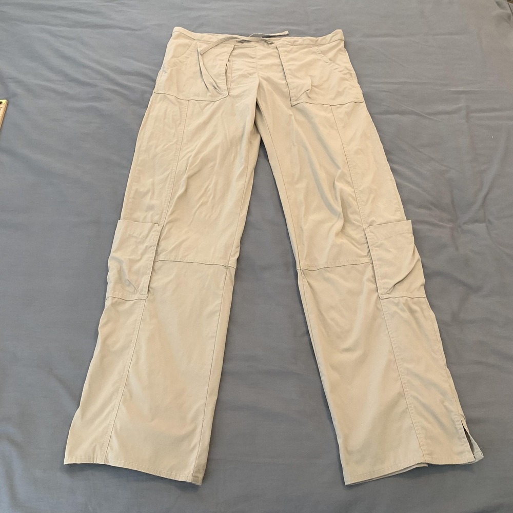 Lucy Pants Womens M Tall Beige Lucy Flex Drawstring Hiking Lightweight Outdoor